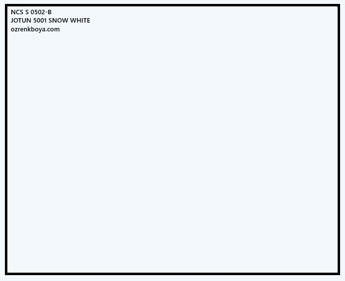  JOTUN TOPCOAT SİLK 5001 SNOW WHITE